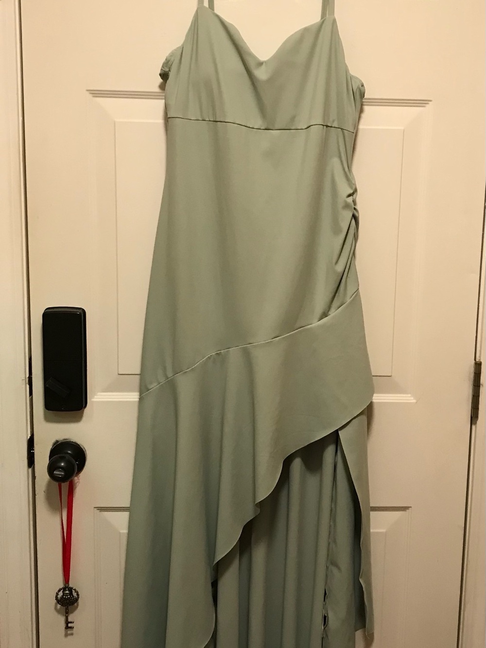 HALARA Sage Green Asymmetric Maxi Dress